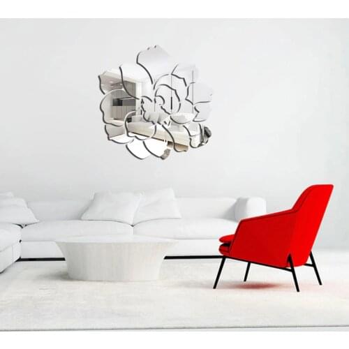 3D Flower Sticker Decorative Wall Decals Poster Mirror Wall Stickers Bedroom Wall Decor Room Decoration