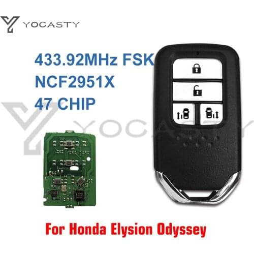 YOCASTY 433.92Mhz 4 Button Smart Remote Car Key For Honda Odyssey Elysion 2015 with NCF2951X 47CHIP Chip KR5V2X V42