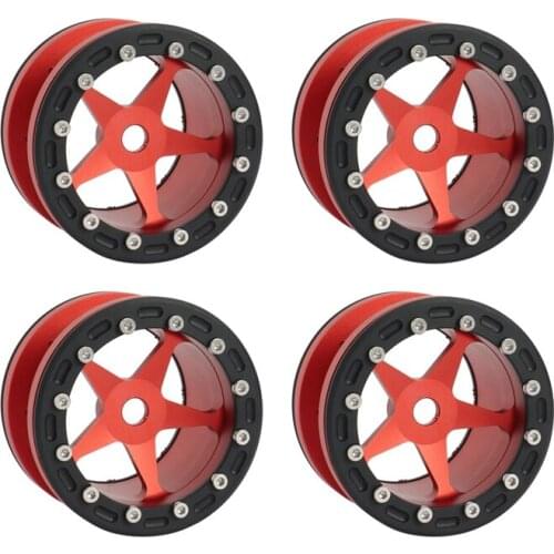 4Pcs Metal 2.2 Beadlock Wheel Rim Hub for 1/10 RC Crawler Car Axial SCX10 RR10 Wraith 90048 Traxxas TRX4
