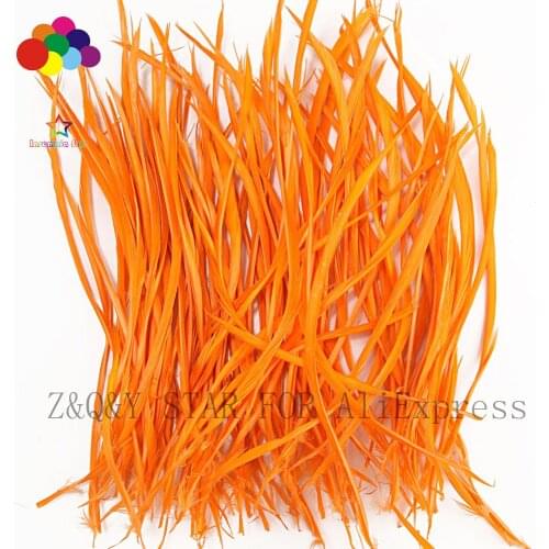 50-100 natural goose monofilament feather 15-20CM dyed orange DIY craft accessories feather