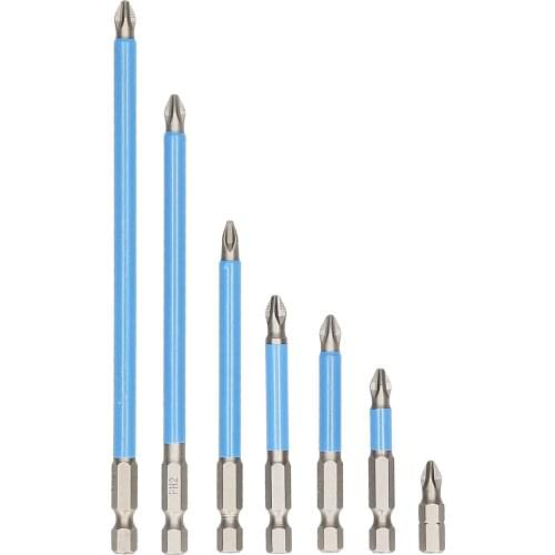 7pcs Power Drill Bits Set Electric Drill Bits Screwdriver Bits Anti-Slip Mag-netic PH2 Bits Set for Power Drills/Air Screwdriver