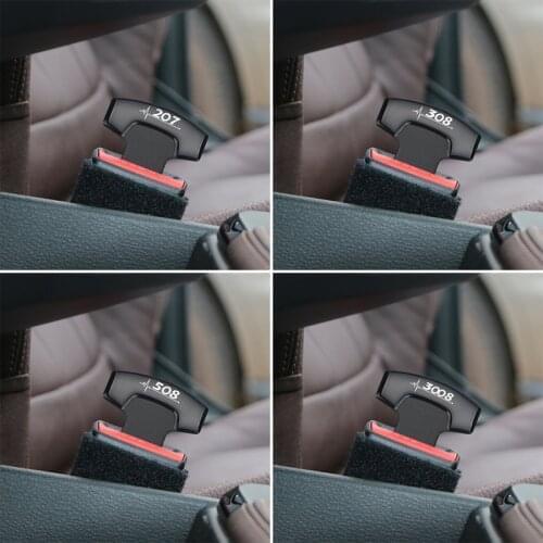 For Peugeot 206 207 208 306 307 308 407 408 508 2008 3008 accessories Car Belt Buckles Safty Belt Alarm Canceler Stopper 2pcs