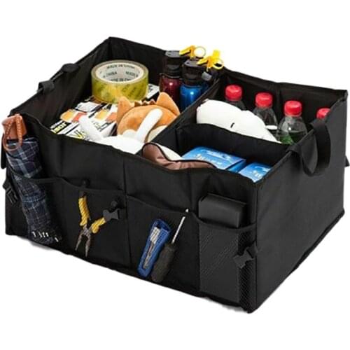 Car Multi-Pocket Organizer Large Capacity Folding Storage Bag Trunk Stowing And Tidying Collapsible 2021