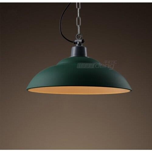The balcony waterproof pendant lamp Army green vintage style diameter 38cm Waterproof paint