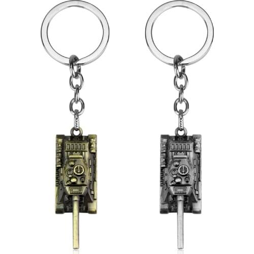 Dongsheng World of Tanks WOT Hot Game 3Colors Metal Tank Key Ring Keychain Pendant Gift -50