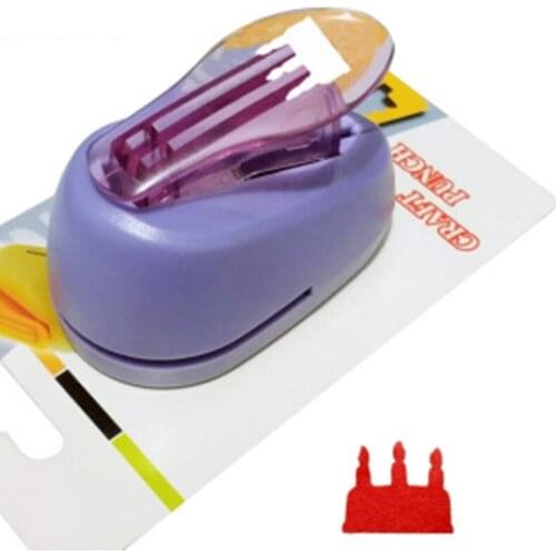 Free shipping Cakes Hole Puncher Birthday Cake Shaped Paper Cutter Scrapbook Embossing Machine Decorative Craft Punch