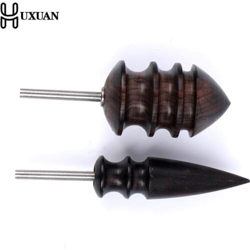 Leather Edge Electric Polishing Slicker Flat/Pointed Head Sandalwood Leathers Craft DIY Tools Tip Burnisher Wood Craft Tool
