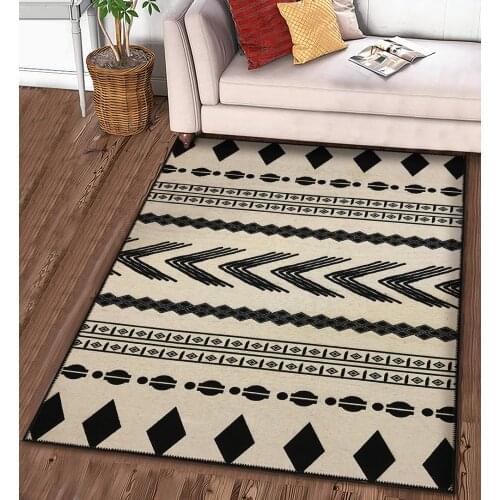 Ethnic Patterned Rug Woven Chenille Original Patterned Rug Living Room Bedroom Kitchen Non-Slip Antilaergic Free Shipping