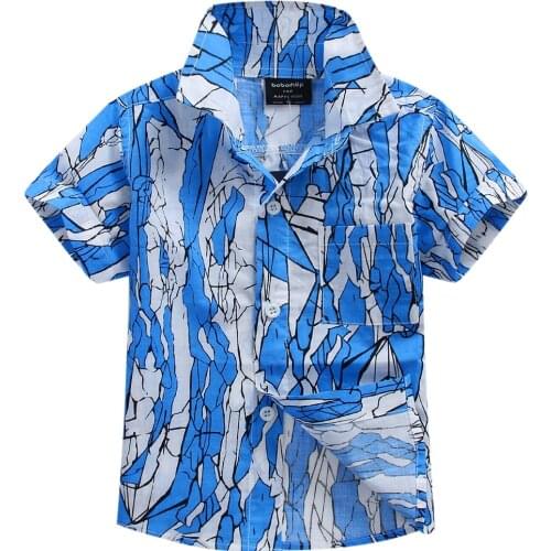 Cotton 100% floral shirt hawaiian shirt aloha shirt for boy T1548