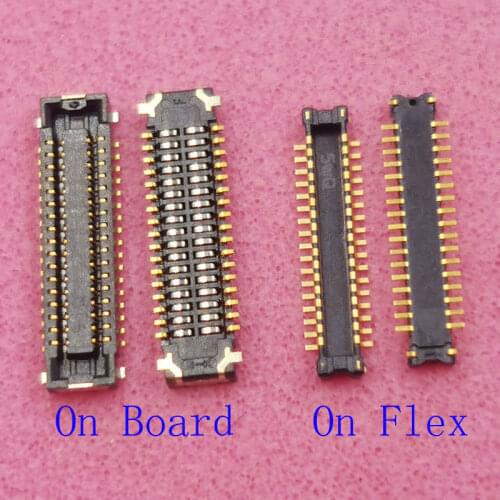 2pcs Lcd Display Screen Flex FPC Connector For Samsung Galaxy A20E A202 A202F J7 SKY Pro 2017 J727 P V J727A Plug On Board 34pin
