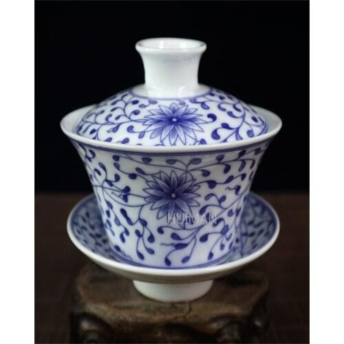 Elaborate Porcelain Hand Painting Flower Teacup Crafts Home Decoration China