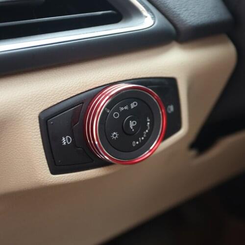 Foal Burning Car stainless steel headlight switch cover headlights stickers for Ford Everest LHD 2015 2016 2017 Accessories