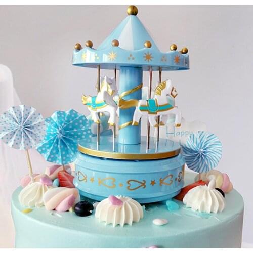 Cute Merry-Go-Round Carousels Music Box Birthday Present Ornament Decoration