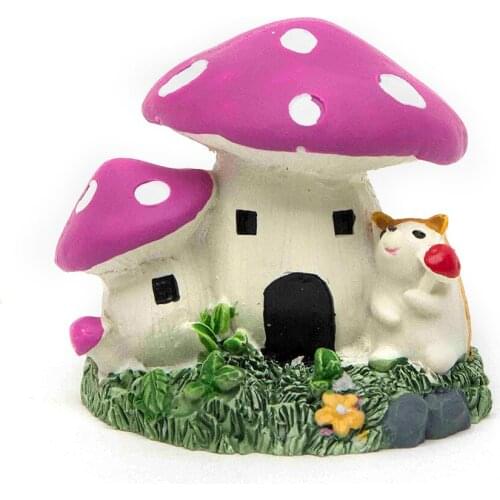Mini Resin Mushroom House Garden Decoration Accessories Fairy Garden Miniatures Bonsai DIY Craft Micro Landscaping Decor Garden
