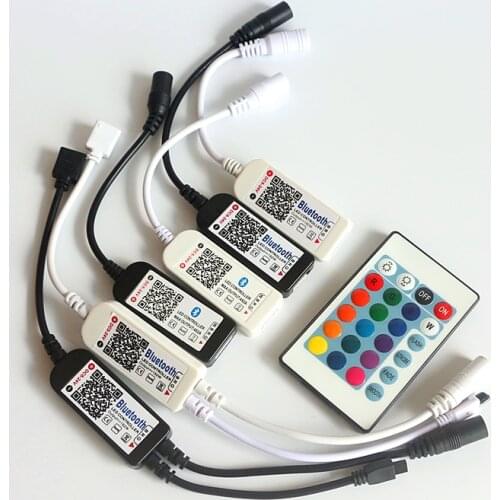 DC 5V 12V 24V Mini Bluetooth LED RGB RGBW Led Music Controller IOS / Android APP For 3528 5050 RGB RGBW RGBWW LED Strip Light
