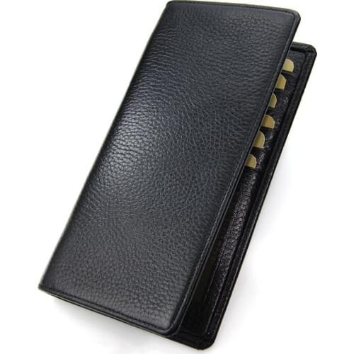 Garbalia Male Leather Wallet Card Wallet Portfolio Long Wallet PHONE