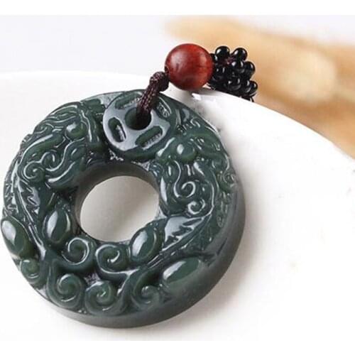 Natural He tian Jade Double Pi xiu Jade Pendant Jewelry Lucky Exorcise evil spirits Auspicious Amulet Jade Pendant Fine Jewelry