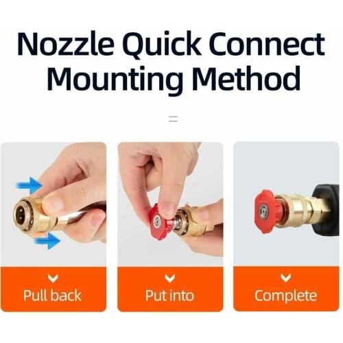 High Pressure Washer Gun 4000 PSI Max with 5 Color Quick Connect Nozzles M22