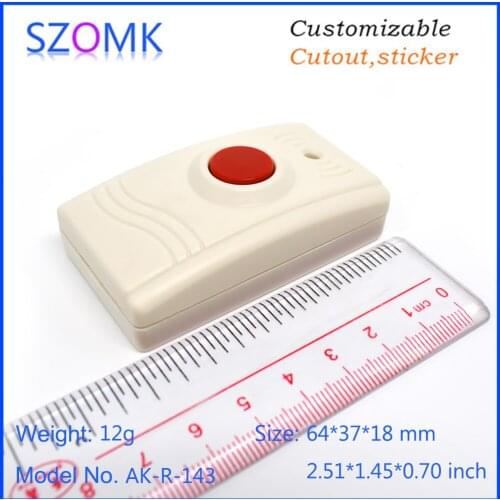 1 piece 64*37*18mm szomk abs alarm access control housing plastic enclosure for electronics circuit board small plastic casing