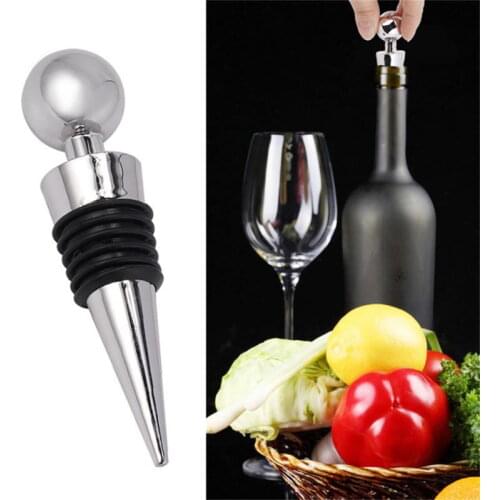 New Bottle Stopper Twist Cap Plug Reusable Zinc Alloy Vacuum Sealed Wine Bottle Stopper for Home Family Kitchen Accessories