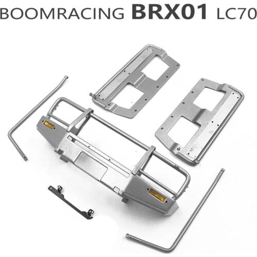 Rc Car Body Metal Front Bumper Side Pedal Guard Sets For 1/10 Scale Boomracing BRX01 Chassis Match KILLERBODY LC70 BODY