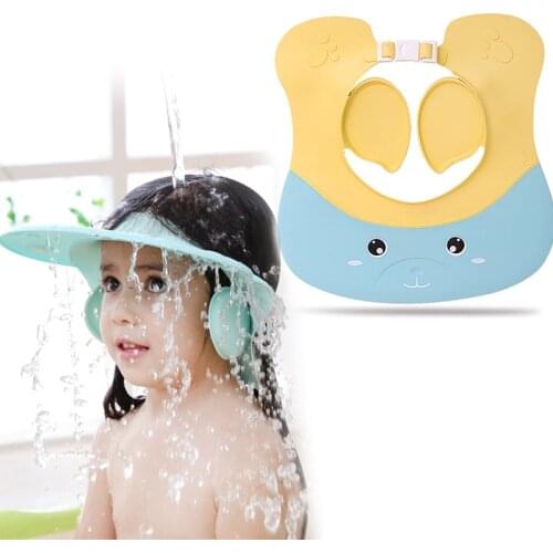Adjustable Baby Shower Cap Shampoo Bath Wash Hair Shield Hat Protect Children Kid Waterproof Prevent Water Into Ear for Child