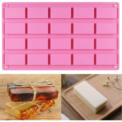 20 Cavity Silicone Cake Mold Rectangle Shapes Chocolate Molds Soap Mould Baking Tool Diy Party Ice Tray Jelly Cake Candy Moulds
