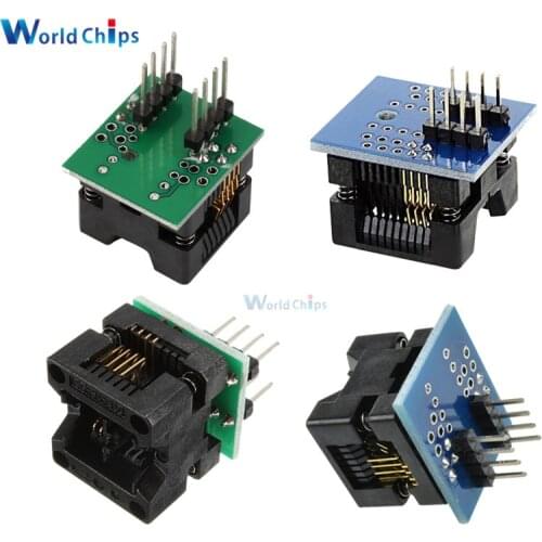 SOIC8 SOP8 to DIP8 IC Socket Wide-body Seat Wide 150mil 200mil Programmer Adapter Socket Blue/Green Smart Electronics