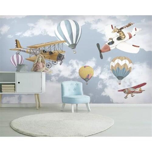 Wellyu Customized modern fashion stereo wallpaper elephant riding bicycle cloud children background wall papers home decor