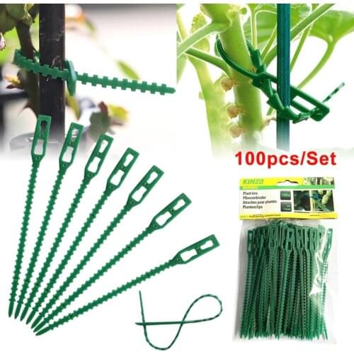 100pcs Reusable 13cm Plastic Plant Support Clips Clamps For Plants Hanging Vine Garden Greenhouse Vegetables Tomatoes Clips