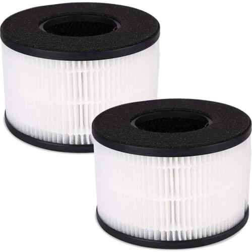 2 Pcs 3 in 1 True HEPA Replacement Filter Elements,Suitable for PARTU BS-03 Air Purifier Part U and Part X,Air Purifier
