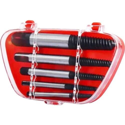 5Pc Screw Extractor Set Easy Out Drill Bits guide Broken Screws Bolt Remover Bolt Stud Remover Tool Kit Removal Speed Easy Out 2