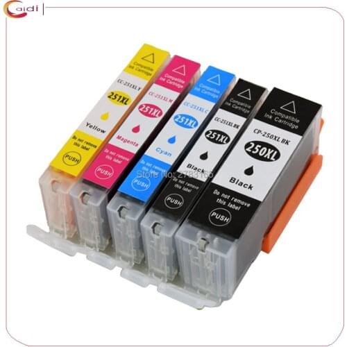 5PK PGI-250 CLI-251 Compatible ink cartridge for canon PIXMA MG5420 IP7220 MX722 MX922 MG5520 MG6420 MG5620 MG6620 MG5522 iX6820