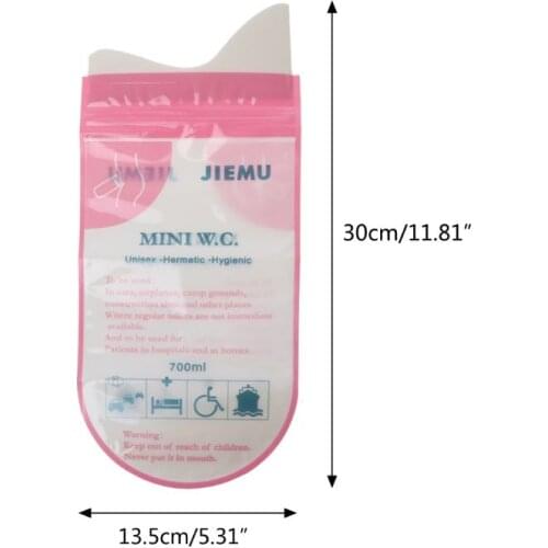 5PCS 700ml Emergency Portable Car Urine Bag Vomit Bags Mini Mobile Toilets Handy Unisex Disposable Urinal Toilet Bag