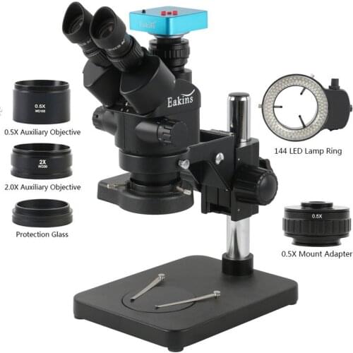 7X-45X 3.5X-90X Simul-Focal Industry Trinocular Stereo Microscope +1080P 38MP 2K HDMI USB Video Cammera For PCB Soldering Repair