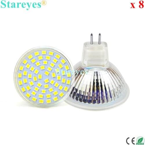 8 pcs 3528 SMD 60 LED 4W MR16 (DC12V) LED Spotlight lamp Downlight Bulb LED lamp led light Droplight SMD lighting