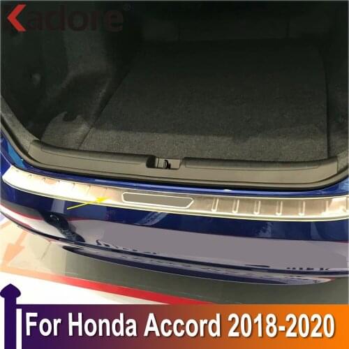 Car accessories For Honda Accord 2018 2019 2020 Stainless Steel Outer Rear Bumper Trunk Guard Door Sill Plate Cover Trim