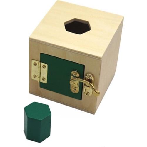 Montessori Wooden Object Permanence Box Preschool Learning Materi montesori juguetes cube alfabet montessori sensorial