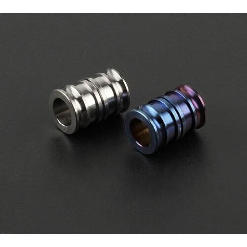 Long Style Titanium Alloy Knife Beads Cylinder Paracord Accessories Umbrella Rope Lanyard Pendant