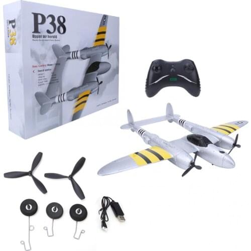 FX-816 World War II Air Force P38 RC Airplane 2.4GHz 4CH RC Aircraft Fixed Wing Outdoor Flight Drone For Kid Toys