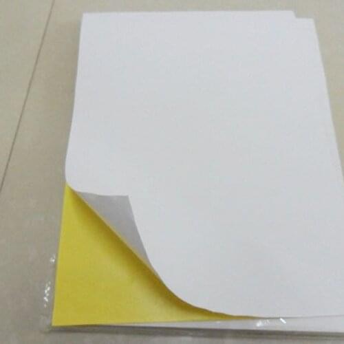 Free Shipping Adhesive A4 Blank Blank Paper Matt White Paper/woodfree Label for Laser/inkjet Printer