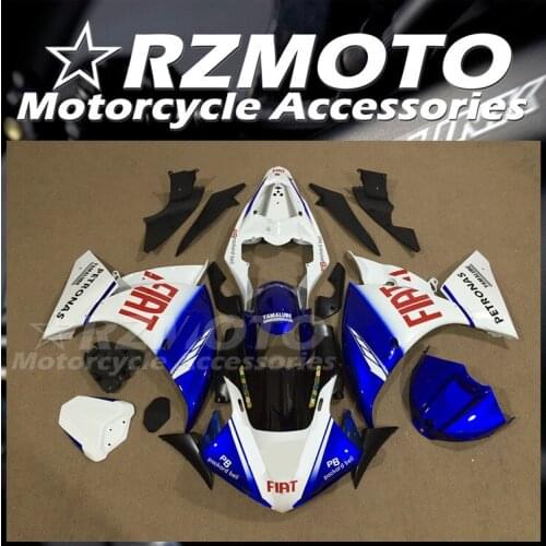 4Gifts Injection mold New ABS Whole Fairings Kit Fit for YAMAHA YZF-R1 R1 2009 2010 2011 09 10 11 Bodywork set white blue