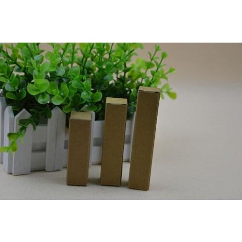 100pcs/lot 2.8*2.8*7.6cm Mini Size kraft Paper Box DIY Lipstick Perfume Essential Oil Bottle Packaging Boxes valve tubes