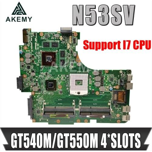 90R-N1QMB1300Y N53SV Mainboard REV.2.2 For ASUS N53S N53SV N53SN N53SM DDR3 Notebook motherboard GT540M/GT550M GPU 4*SLOTS