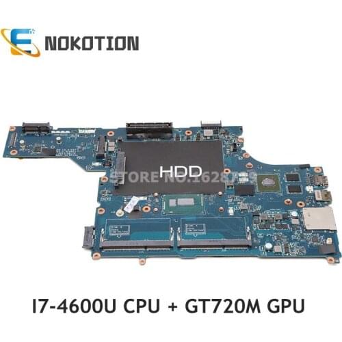 NOKOTION for Dell Latitude E5540 Laptop motherboard I7-4600U CPU GT720M gpu CN-0HW2VK HW2VK 0HW2VK VAW50 LA-A101P