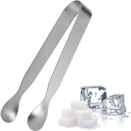1Pcs 304 Stainless Steel Small Ice Clip Coffee Cube Sugar Clip Bar Ice Cube Clip Mini Food Clip
