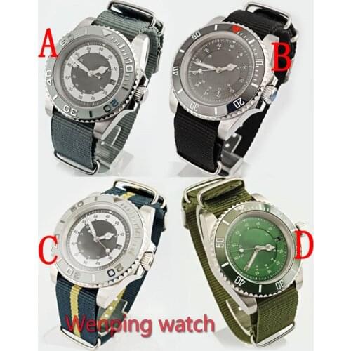 40mm bliger Sterile dial mens watch silver caremic bezel sapphire automatic wristwatch W2626