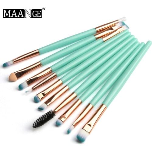 Wholesale 10Pcs/Set Makeup Brushes Set Eye Shadow Foundation Kit Powder Eyeliner Eyelash Lip Make Up Brush Cosmetic Beauty Tools