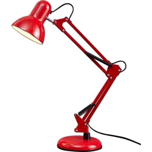 E27 Bulb Desk Lights Foldable Swing Arm Home Table Lamp Clamp Mount Lamp Office Studio LED Desk Lamps