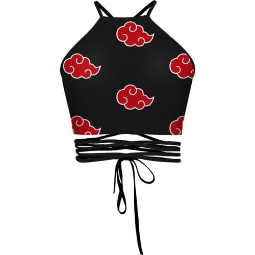 NEW Anime NARUTO cosplay costume Casual Summer Stylish Ladies Holiday Lace-up Camisole Tank Tops women summer outfits